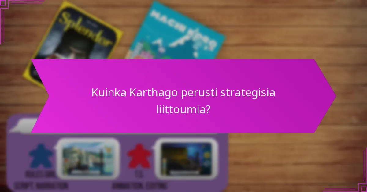 Kuinka Karthago perusti strategisia liittoumia?