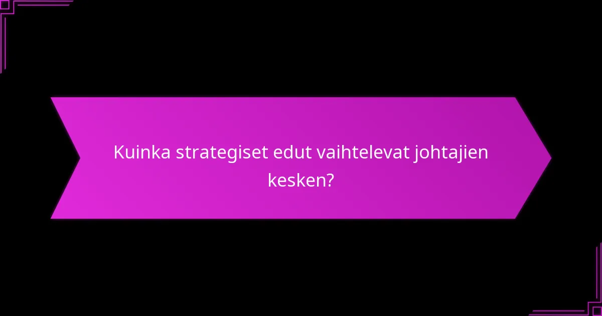 Mitkä kortit synergioivat parhaiten jokaisen johtajan kanssa?